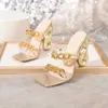 Sell Gold 8-line Heel Irregular Fashionable Strap High Heel Sandals Platform Wedges With Sexy Temperament Summer Sandal Flip Flop Sandles Heels 240228