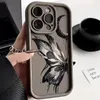 Mobilfunkkoffer Art Oil Maltes Butterfly Soft Case für iPhone 14 13 12 11 Pro 7 8 plus SE 2020 x XR XS Max Cover für iPhone 15 Pro Max Hüllen J240418