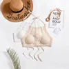 Tank da donna Donne Sexy Lace-Up Halter Lace senza schienale Sump Top Top Perspective Spaghetti Bikini Beach Bikini