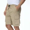 Man Shorts Summer Men's Solid Casual DriveString Jogging Sports Spodnie Elastyczne talia krótkie