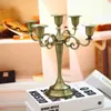 Świece Ozdoba stacjonarna Wystrój domu w stylu europejskim Metal Candelabra 5 Ramion Candlestick Holder