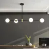 Ljuskronor nordisk glas kul lampskärm tak ljuskrona vardagsrum center bord matsal ränte minimalistisk fixtur inomhusbelysning