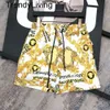 New Summer Mens Designer Medusa Barocco Silk Shorts Printed Swim Shorts Jersey Black Swimwear Men Half Pants Man Short Oversized Shorts Swimming short