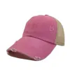 Imprezy kapelusze krążą Cross Mesh Back Baseball Cap Woman Washed Zmarł Bun Bun Ponycap Trucker Hat Drop dostawa Home Garden Suppt DHH98