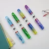 Stylos NOUVEAU FANMU FOUNTAIN PENDE DOUBLE FNIBS NIBS Résine Transparent Calligraphie Ink Pen Student Business Office Supplies Writing Ink Styds