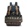 Backpacks 2023 Fashion High Quality Bohemian Backpacks Vintage Women Canvas Backpack Ethnic Travel Bags for Teen Girls Schoolbag Rucksack