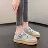 Повседневная обувь 2024 Летняя платформа Полые сандалии для женщин Корейская версия Студент Толстый спорт Sport Zapatillas Mujer