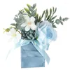 Brooches 1pc Party Bouquet Artificial Flower Groom Corsage Bridesmaid Boutonniere Brooch épingles Bijoux de mariage