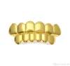 Bijoux de corps hip hop 6 dent grillz or rempli de dents inférieures fang grillz set pour les femmes salloween de Noël halloween vampi3821569