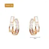 Stud Earrings Zircon For Women Stacking Pairing Design Alloy Ear Korean Fashion Hoop Jewelry EIG88