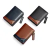 Wallets Vintage Small Men's Wallet Pu Leather Short Purse Men Hasp Zip patchwork Clutch Solid Porte Feuille Hommes Porte Monnaie Homme