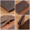 Holders 100% Genuine Crazy Horse Leather Passport Cover Solid Credit ID Card Case Holder Business Unisex Travel Wallet Porta Credencial