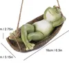 Figurines décoratives grenouilles Résine Statue jardin suspendu sur le pendentif arbre Ornement de décoration extérieure intérieure