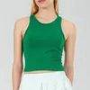 A-Le femme Yoga Sport Bras Rib Cropped Raceback Tank Sweetpops Portez des vêtements de sport actifs tous les jours sans couture