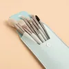 new 2024 8 Pcs Mini Travel Portable Soft Makeup Brushes Set Eye Shadow Foundation Powder Eyelash Lip Concealer Blush Make Up Brush Set for