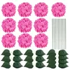 Fiori decorativi 10 pezzi a mano fatta a mano Regalo di plastica fai -da -te El Decorazione Foglie bouquet foglie emulazionali Artificiale