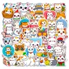 10/30/50pcs Kawaii Smile Cat PVC ملصق جمالي زخرفة سكرابوكينغ لوازم القرطاسية الكورية للأطفال