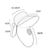 Largura de chapéus de aba de pescoço protetora de chá de colheita de colheita
