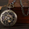 Lady Pocket Watch Skeleton Mécanique FOB Vintage Pocket montre pour les hommes Montre de Poche rétro Steampunk 240416