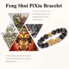 Geomancy Accessory Men's Obsidian Pixiu Piqiu Black Agate Bracelet Feng Shui Handicraft Gift