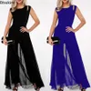 2024 Womens Summer Casual Jumpsuits Solid Elegant Sleeveless High Waist Women s Overalls Female Party Club Outfits 240409