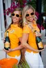 人気のVeuve Clicquotオレンジアクリルマグナムシャンパンアイスバケット15 "6フルート新しい