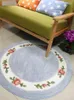 Carpets European Refinement Flower Round Living Room Bedroom Floor Mat Garden Bedside Dirt Resistance Carpet Rug Decoration Home