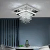 Chandeliers Crystal LED Ceiling Lamps K9 Living Room Stainless Steel Chandelier Luminaire For Hallway Aisle Plafon Lustres Lighting Fixtures