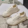 Sapatos casuais lsxjk grosso sola sola branca 2024 Summer All-Match Mesh Sneakers Fashion Fashion