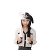 Super Danganronpa Monokuma Cosplay Bear Ears Moving Hat Cute Black White Paws Hat Plush Pressing Jumping Cap Ears Move Drop Ship 240417