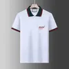 Designer Brand Fashion Polo Shirt 100% Cotton Black Men Korean broderi Casual Long Sleeve High End Tops Mänkläder