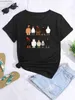 Women's T-Shirt Chicken Print Crew Neck T-shirt Casual Loose Short Slve Fashion Summer T-Shirts Tops Womens Clothing Y240420