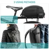 Mountain Bike Bag Waterproof Cycling Rear Seat Bag Bicycle Panniers Large Capacity Backpack PU Leather Cycling Handbag 240412