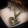 Pendant Necklaces Fashion Turn Back The Clock Cordate Horse Gold Color Necklace Jewelry Equestrian Gift Send To A Friend