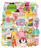 50 Pcs Waterproof Vinyl Cute Girly Stickers Decals Pack for Water Bottle Laptop Phone Scrapbooking Bike Car Room Decor Party Favor5758063
