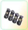 Dog Apparel Pet Shoes 4pcsSet Warm Winter Pet Boots for Chihuahua Waterproof Snowshoes Outdoor Puppy Outfit Anti Slid6418915