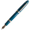 Pens Wing Sung 630 Fountain Pen 14K Gold Nib Wave Long Knife Nib Piston Gold Clip Resin Pen Stationery Business Writing Gifts