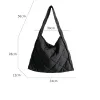 Hobos 2023 Ny Middle Zipper Women's Bag Soft Nylon Cotton Pad Stitching Shoulder Bags Korean Light Ladies Tygväska Hela försäljningen