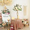 Candele in stile cinese Fiori metallici Vase Cancellaio Cancellaio Cancellai di lussuoso decorazione per matrimoni dorati