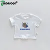 024m Summer Kids Baby Vêtements Coton Tshirts 2024 EST POUTAL GRILLES CARRIÉTÉ CARRONNÉE CARRONNÉE DE SEA