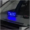 Car Headlights 4 Color Taxi Cab Windsn Windshield Sign White Led Light Lamp Bb Drop Delivery Automobiles Motorcycles Auto Parts Dhkdy