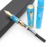 Pens 2021 Jinhao Centennial 100 Fountain Pen With Arrow Clip 18KGP Golden Plated M Nib 0.7mm Resin Ink Pen Business Office Gift Pen