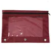 Document Bag With Transparent Window Ring Binder Pencil Case Capacity 3 Pvc For School