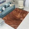 Wood Pattern Flannel Carpets for Living Room Decoration Home Area Rugs Bedroom Bedside Decor Modern Nonslip Floor Door Mat 240419