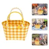 Storage Bags Woven Hand Basket Small Picnic Costume Outdoor Purse Beach Bag Purses Organizer Kitchen Clothing Fruit For