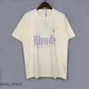 RH Designers Mens Rhude Haft Toszczenia na letnie męskie wierzchołki Letter Polos Shirt Womens Tshirts Ubranie Krótkie rękawy duże 779