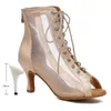 Dance Shoes SWDZM Ladies Ballroom Boots Satin Net Jazz Girls Sexy Pole