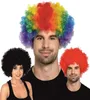 Men lady Clown Fans Carnival Wig Disco Circus Funny Fancy Dress Party Stag Do Fun Joker Adult Child Costume Afro Curly Hair Wig pa2067481