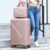 Luggage Fashion cute female 20/22/24/26/28 inch Rolling Luggage Spinner wheels Suitcase Carry On Travel Bags trolley luggage set case