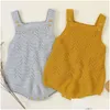 Rompers Baby Bodysuits herfst geboren jongens meisjes body tops katoen gebreide baby jumpsuits kleding 0-24 maanden peuter kostuums dr. Dhgbw